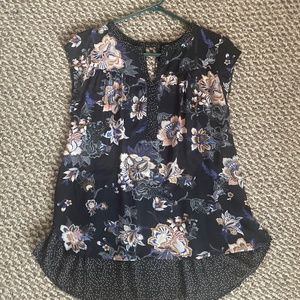 Black Floral Blouse